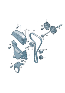 Nuova Cinghia di Distribuzione Compatibile con <span class=keywords><strong>INA</strong></span> 5360388100 per VW Audi Skoda Seat OE 04E109119 04E109119C Motore EA211 - Product Image 4