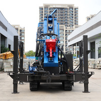 Machine de forage de puits d'eau pneumatique compatible avec une pompe à boue ou un compresseur d'air pour une profondeur de 1000 m