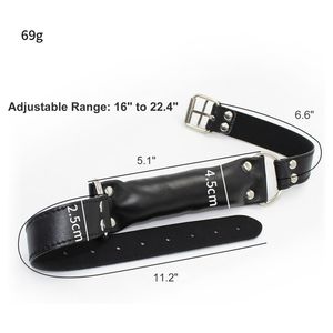 Muselière en cuir pour adulte, muselières à bouche ouverte avec barre en simili cuir, dispositifs de bondage, muselière à mors, jouets sexuels BDSM - Product Image 6