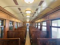 Train à vapeur classique antique, véhicule de transport sur rail extérieur pour projets de développement touristique