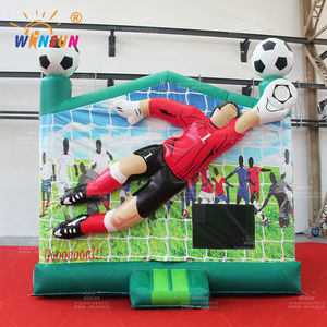 Outdoor Children Kids Inflatable Amusement Football <b>Trampoline</b> Castle Combo PVC Material Fireproof & Waterproof Easy Setup - Product Image 3