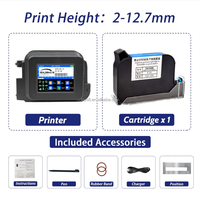 Mini Máquina Codificadora Portátil de Inyección de Tinta para Botellas de Plástico, Cajas de Cartón y Madera, Impresora Portátil para Fechas de Caducidad, Códigos de Barras y Logotipos