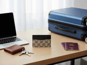 Portacarte a tre strati da 30 mm in pelle PU dal design minimalista per carte - Product Image 2