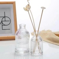 Diffuseur de parfum en verre estampé à chaud, capacité 50ml, 100ml, 200ml, avec bouchon en caoutchouc