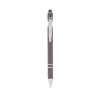 Stylo à bille rétractable en aluminium 2 en 1, stylet capacitif pour écran tactile, logo personnalisé, cadeau promotionnel, stylo en métal en gros