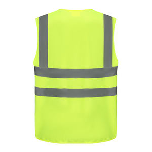 Chaleco de trabajo personalizado Chaleco de seguridad Protector de seguridad de construcción al aire libre reflectante de alta visibilidad - Product Image 2