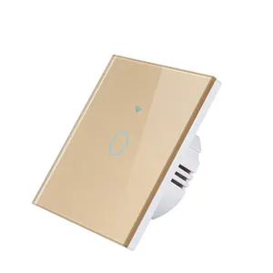 Google Smart Home Lighting Switch Electrical Accessories 1gang 1way Wifi Touch Switch Glass 2 Years Economical 86*86mm