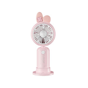 Mini-ventilateur <span class=keywords><strong>portable</strong></span> de poche pour étudiant, avec poignée imprimée et oreilles de dessin animé, rechargeable, idéal comme cadeau - Product Image 5