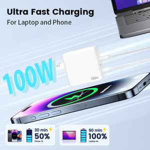 อะแดปเตอร์ชาร์จไฟ SChitec 100W ชาร์จเร็วแบบ PD ช่องเดียว ใช้เทคโนโลยี GaN สำหรับชาร์จแล็ปท็อป โทรศัพท์มือถือ และอุปกรณ์อื่นๆ - Product Image 2
