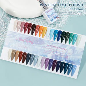 เวนดีนี 36 สี/ชุด เจลสีทาเล็บเรซิ่นสีน้ำเงินซีแยนสำหรับฤดูหนาว สีติดทนนาน ใช้กับยูวีและแอลอีดี ปราศจากสาร TPO และ HEMA สีน้ำตาล สีม่วง - Product Image 4
