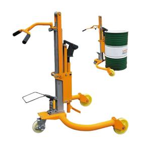 Chariot à fûts semi-électrique en acier personnalisé en usine, capacité <span class=keywords><strong>de</strong></span> charge <span class=keywords><strong>de</strong></span> 250 kg, 350 kg, 400 kg, pour le déplacement des fûts - Product Image 2