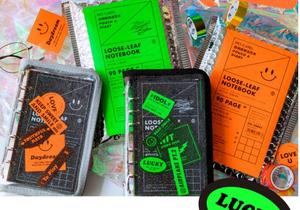 De A5/A6 anillo ligante libreta presupuesto binder purpurina transparente ligante libreta - Product Image 6