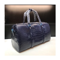 Sac de voyage de grande capacité en cuir de crocodile authentique exotique de qualité supérieure