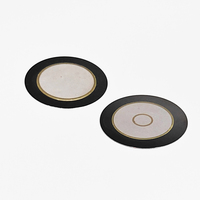 Disque d'actionneur piézoélectrique bimorphique SWT 34,5 mm à double face avec fils de connexion rouge-noir pré-soudés