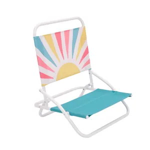 Chaise de plage pliable à cadre en acier bon marché