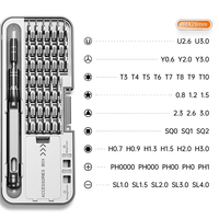 Nouveau Kit de tournevis manuel pratique noir Kit de retrait électronique de précision pour téléphone portable 47-en-1