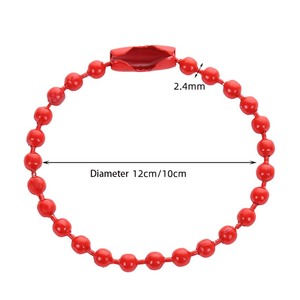 Chaînes de perles sphériques mélangées aléatoires de 12cm pour anneaux principaux/porte-clés/poupées/chaîne d'étiquettes d'empreinte de main pour la fabrication de bijoux faits <span class=keywords><strong>maison</strong></span> - Product Image 2