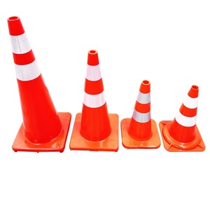 Vente en gros de cônes de signalisation réfléchissants en PVC de 36 pouces, base de 90 mm, pour la sécurité routière et la construction - Product Image 2