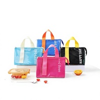 Sac à déjeuner en polyester inspiré de la dopamine, sac isotherme minimaliste pour pique-nique et camping en plein air, doublure en aluminium épaisse, thermique