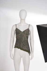 Women Vintage Paisley Print Camisole Mesh <b>Spaghetti</b> <b>Strap</b> Top with Asymmetric Hem Sexy V-Neck Layered Tank for 2026 Casual Wear - Product Image 6