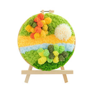 Kit de bordado DIY con aguja perforadora para principiantes: Posavasos de musgo con instrucciones fáciles para decoración del hogar al por mayor - Product Image 4