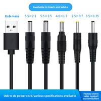 Cable de carga USB DC 5V para lámpara de escritorio, enrutador de juguete y otros dispositivos, cables de alimentación, cables y conjuntos de cables, tamaños 5,5/4,0/3,5/2,5