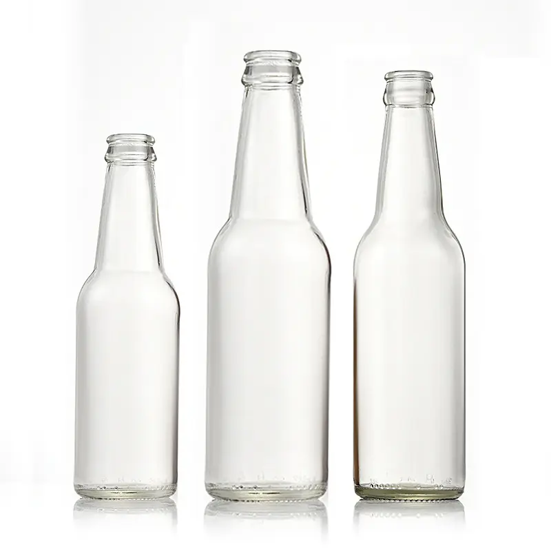 Garrafa de vidro para bebidas com tampa de coroa, preço barato, 250ml, 275ml, suco de refrigerante, garrafa de água, 250ml, garrafa de cerveja transparente