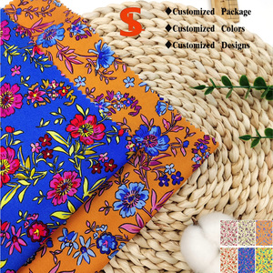 Tissu en coton <span class=keywords><strong>imprimé</strong></span> numérique à motifs floraux de haute qualité en gros pour vêtements - Product Image 1
