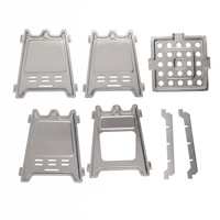 Réchaud de camping extérieur portable, léger, ultraléger, à bois, pliable, pour la randonnée, gril de cuisson, réchaud de randonnée