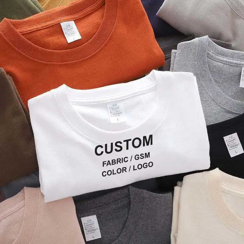 Zomer Hoge Kwaliteit Katoen Custom Design T-Shirt Voor Mannen Korte Mouwen Zwaar Gewicht Oversized Mannen T-Shirts Met Custom Logo