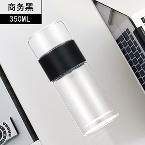 CHUFENG Nouveaux produits écologiques 2024 Bouteille à <span class=keywords><strong>double</strong></span> <span class=keywords><strong>paroi</strong></span> en <span class=keywords><strong>verre</strong></span> 200-300ml avec logo personnalisé et manchon pour séparation thé/eau - Product Image 5