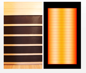 Sauna sec à infrarouge lointain en bois massif de cèdre et d'épinette carbonisé pour 1 personne, écologique, avec poêle à sauna pour villa - Product Image 6