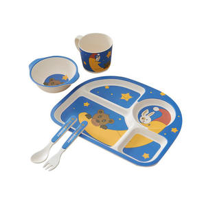 <span class=keywords><strong>Precio</strong></span> al por mayor ECO friendly stocks animal de dibujos animados Zoología niños Juego de vajilla de fibra de bambú - Product Image 5