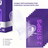 Bandes blanchissantes pour les dents OEM Marque Privée Adhérence Précise Confort Doux Facile à Retirer Éclaircissement Quotidien des Taches Superficielles Dentaires