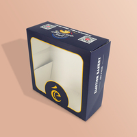 Boîte d'emballage à gâteau en papier avec fenêtre Logo personnalisé Cookie Donut Sweet Bakery