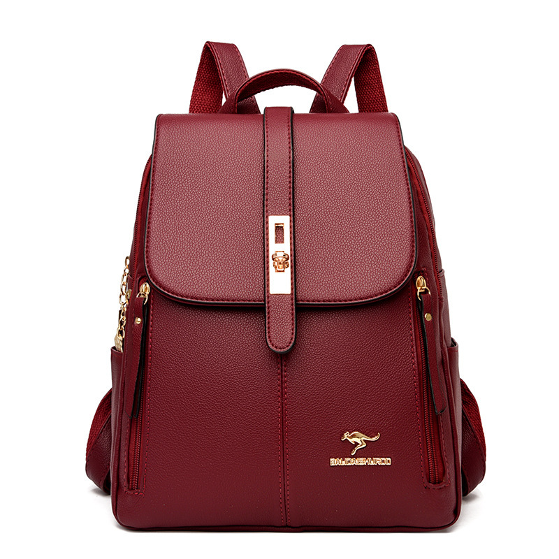casual purse fashion school leather backpack Shoulder Bag Soft Leather PU Ladies Korean Fashion Summer