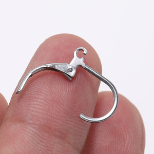 Spring-loaded French Ear <b>Hooks</b> Stainless Steel D-shaped <b>Clip</b>-on Earrings DIY Jewelry Findings For Earring Making - Product Image 3