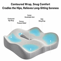 Ensemble de coussins de siège auto orthopédiques en mousse à mémoire de forme, ergonomiques, avec soutien lombaire et fessier, amovibles, lavables, personnalisables, vente en gros