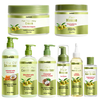 Kit de soins capillaires à l'huile d'olive Luxfume, collection professionnelle pour cheveux bouclés, shampoing, après-shampoing, masque, huile de croissance