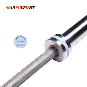 Barra de Pesas de Acero Aleado Cromado Duro de 15 KG y 2010 MM con Logotipo Personalizado al por Mayor, Carga Máxima de 1000 LB, 2 Bujes de Cobre, Modelo de Marca Warm - Product Image 2