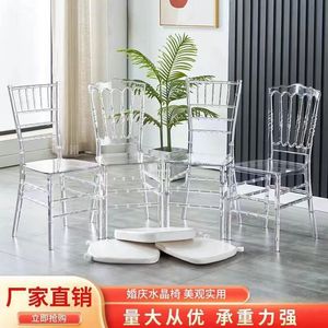 Silla de Acrílico Transparente, Silla de Plástico para Bodas, Banquetes, Hoteles, Apilable, Ligera y Duradera para Exteriores - Product Image 5