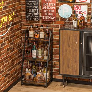 SENYU Estante para Licores de 3 Niveles, para Bar en Casa, Estante para Vinos Independiente Escalonado, Mueble para el Hogar Duradero y Ecológico - Product Image 4