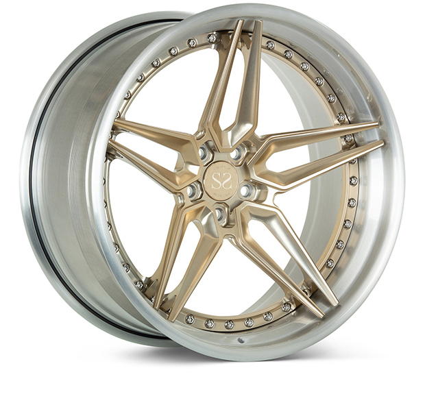 Forged 3 Piece Vossen Style Wheels 18 19 20 21 22 24inch Gloss Black for Luxury Car Rims