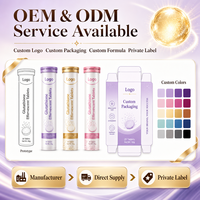 Tabletas Efervescentes de L-Glutatión de 1000 mg, Marca Privada OEM ODM, Vitamina C, Colágeno, Suplemento de Belleza Antienvejecimiento para el Brillo de la Piel