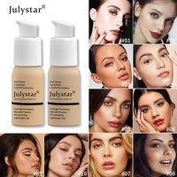 Fond de teint liquide longue tenue Julystar Soft Matte, contrôle du sébum, léger, fini naturellement impeccable, couvrance totale, waterproof, base de maquillage pour le visage