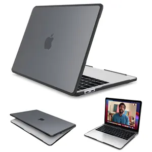 2024 สินค้าใหม่TPUกรอบสีดําFrosted Scratch PC Anti-DropสําหรับMacbook Pro 13 14 16 นิ้วA2485 กรณี 2021