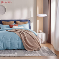 Lady moda — ensemble de literie moderne, simple, élégant, Beige et blanc, en microfibre, housse de couette d'hôtel, pour chambre à coucher, vente en gros