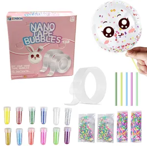 Vente en gros de solution à bulles de ballons élastiques et de nanotape, distributeur de ruban à bulles, rouleau de bulle de nano ruban transparent