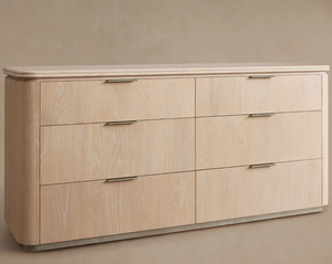 Meubles de chambre à coucher de <span class=keywords><strong>style</strong></span> américain moderne de haute qualité, personnalisables en couleur, avec dessus en marbre, <span class=keywords><strong>commode</strong></span> à 6 tiroirs en chêne - Product Image 2