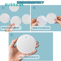 SubbankTransfert Thermique Personnalisation Cercle Xmas Deco Ornements Sublimation Verre Blanc Rond Transparent Ornement De Noël